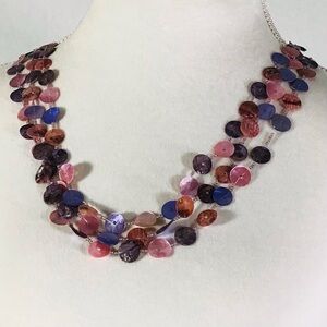 Beads and Mother of Pearl button necklace
